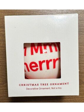 2022 Chick-Fil-A Holiday Ornament With Ribbon & Charm MMM MMM MMMerry NIB